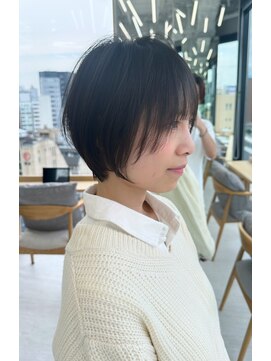 ビューナゴヤ 名駅(VIEW NAGOYA) 魅力倍増カールシアーカラーショートヘアダークアッシュ