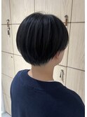20代30代40代小顔ハンサムショートアッシュブルーブラック