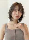 レイヤーボブくびれレイヤーベージュカラー髪質改善艶髪小顔