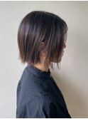 大人小顔外ハネ切りっぱなしショートボブ【高田馬場】