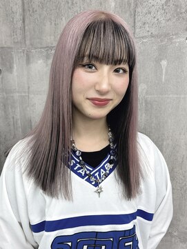 モニカ 栄店(MONIQA) ピンク×ブラック　アンブレラカラー