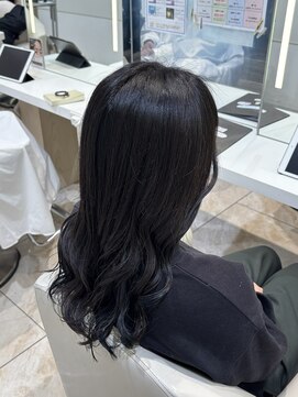 ケンジ 平塚 アネッタ(KENJE annetta) 《ワンカラー》ブルーブラック＋髪質改善トリートメント