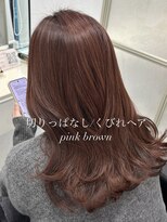 マーシュ 梅田(marshu)&nbsp;吉岡Style/切りっぱなしくびれヘア/pinkbrown