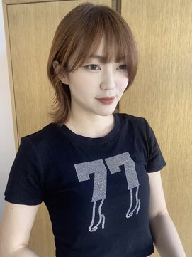 ミリ 奈良店(mm) オレンジ/近鉄奈良/暖色カラー/くびれヘア/ダブルカラー/奈良