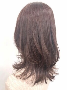 ヘアメイク クリア 本店(hair+make CLEAR) ラベンダーグレージュ×レイヤーセミディ 30代40代50代