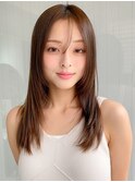 小顔 前髪 レイヤーカット ホワイトグレージュ"