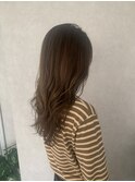 イルミナカラー　ベージュ　韓国風　巻き髪