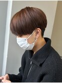マッシュナチュラルカラーマッシュメンズヘアカラーツーブロック