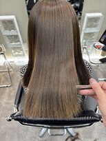 ファビ 渋谷(Fab)&nbsp;くびれヘア/暗めカラー/アプリコットオレンジ/縮毛矯正