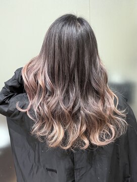 ワンスタイル(One style) 【ケアブリーチ2回】バレイヤージュ＋髪質改善トリートメント