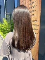 クラン 岡本(Chlan)&nbsp;ナチュラルワンカールストレート×ベージュブラウン