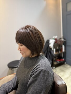 ワ ヘアー(wa-hair) 髪質改善/ハッシュカット/シャギーウルフ/ダークブルー20代30代