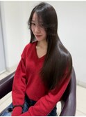 水素髪質改善ストレート×顔周りカット