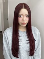 ミル 心斎橋(MIL)&nbsp;チェリーレッド/ロングストレート/髪質改善/心斎橋