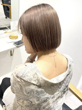 ラミエバイメルト 下北沢(lamie by melt) 花田/ミニボブタッセルボブブリーチミルクティーベージュ下北沢