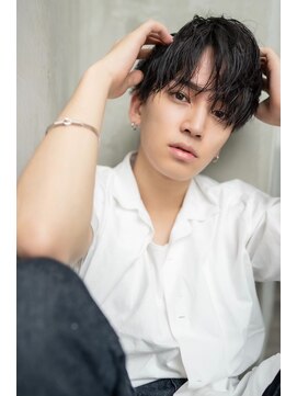 オースティン 門前仲町(AUSTIN) ツイストパーマ七三オールバックマッシュウルフスリークショート