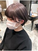 シルバーラベンダー×ショートボブ　正木ゆかり