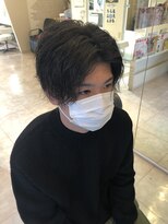 ヘアーメイク マック(Hair Make MX)&nbsp;前下がりセンターパート☆ツイストスパイラルパーマ