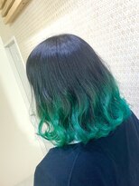 アーチフォーヘアー(a rch for hair) 【ド派手裾カラー☆グリーン】