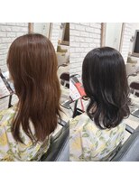 ディッシュ 五反田(dish)&nbsp;肌に似合う、チャコールグレー、落ち着いた透明感★五反田美容院