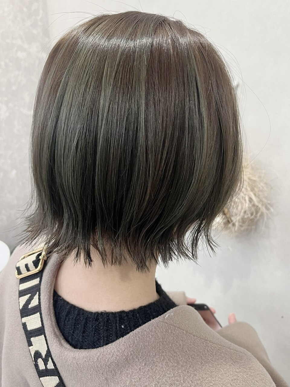 ボブ 7JHH WIGS Short Straight Cool Brown Bob Wig for Women Daily