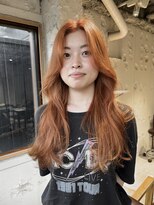 コフィー バイ メルト 吉祥寺(cofy by melt)&nbsp;【中澤彩乃】オレンジカラーベージュケアブリーチレイヤーカット