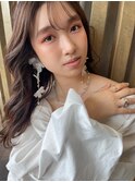 ダブルカラー♪ブリーチなしカラー顔まわりカット