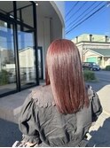 ピンクブラウンで艶のある美髪へ