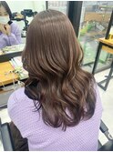 透明感カラーミルクティーベージュカラー髪質改善韓国ヘア下北沢