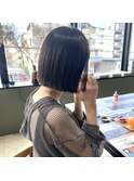 ◯ ボブ× グレージュカラーカラー【那覇 新都心 ALVA】