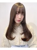 イメチェンヘアスタイル フルバング　レイヤースタイル