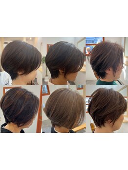 伸びてもまとまるショートカットに定評あり！大人ショートやボブの再現性の高さとカットでお手入れも簡単♪