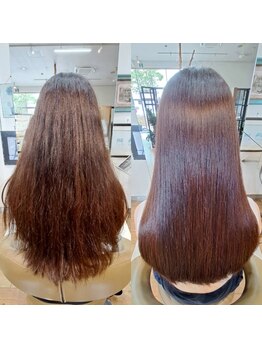 ビィシャイン 小野店の写真/柔らかく自然な仕上がりに☆ピンピンにならないナチュラルストレートが今の旬◎理想のスタイルを叶えます！