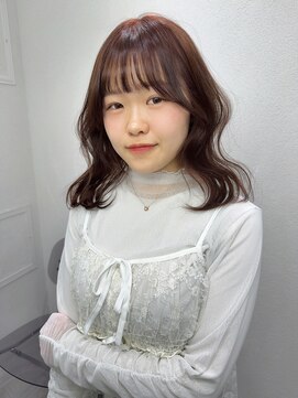 ジーナ 渋谷神南(Zina) ブリーチなしピンクブラウンカラー