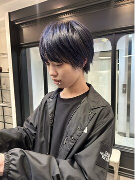シータ(sheta) 【表参道sheta小林】韓国マッシュブルーブラックメンズヘア