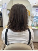 八戸 パーマスタイルにほんのりオリーブベージュ