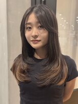 ラヴィズム 長岡店(LUVISM)&nbsp;韓国/顔周りレイヤー/ダブルカラー/ベージュ/前髪新潟長岡宮関