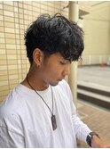 MEN’S HAIR/ブルーブラック/フェザーパーマ/柏