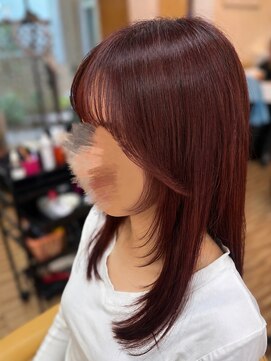 ヘアアンドフェイス マリィファースト(Hair&Face Marry First) ワインレッド ボルドーカラー フェイスレイヤー