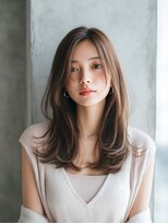 ロッソ 大橋店(Rosso) ナチュラルブラウンのレイヤーロング【大橋】