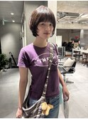 くびれレイヤー/オリーブベージュ/顔周り/シースルー/新宿