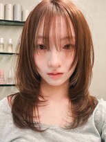 アンフィグ 吉祥寺(anfig) 顔まわり軽やかブラウンハッシュカット