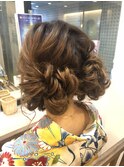浴衣アレンジおだんごヘア