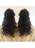 結婚式卒業式 ふわふわねじりハーフアップ[Sourire出川千尋]
