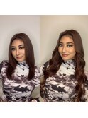 nutsモデルまあやちゃん、シールエクステビフォー、アフター