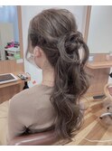 豊橋ビーシャイン★アッシュグレージュ×ポニーテールアレンジ