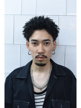 メリケンバーバーショップ コウベ(MERICAN BARBERSHOP KOBE) スーツ短髪ツーブロック束感モテる黒髪シークレットパーマ流行u5