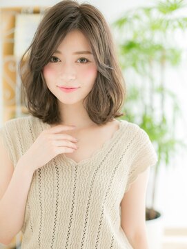 レアワンハナレ センター北美容院(lea/1 HANARE) センター北/髪質改善/オリーブベージュでくびれロブヘア♪a