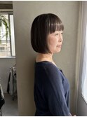 40代/50代/60代/脱白髪染め/ショートボブ［南青山］