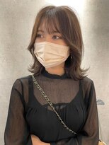 ボンドバイテトテ 三宮元町(BONDbytetote) 外ハネ艶髪ブラウンミディ*